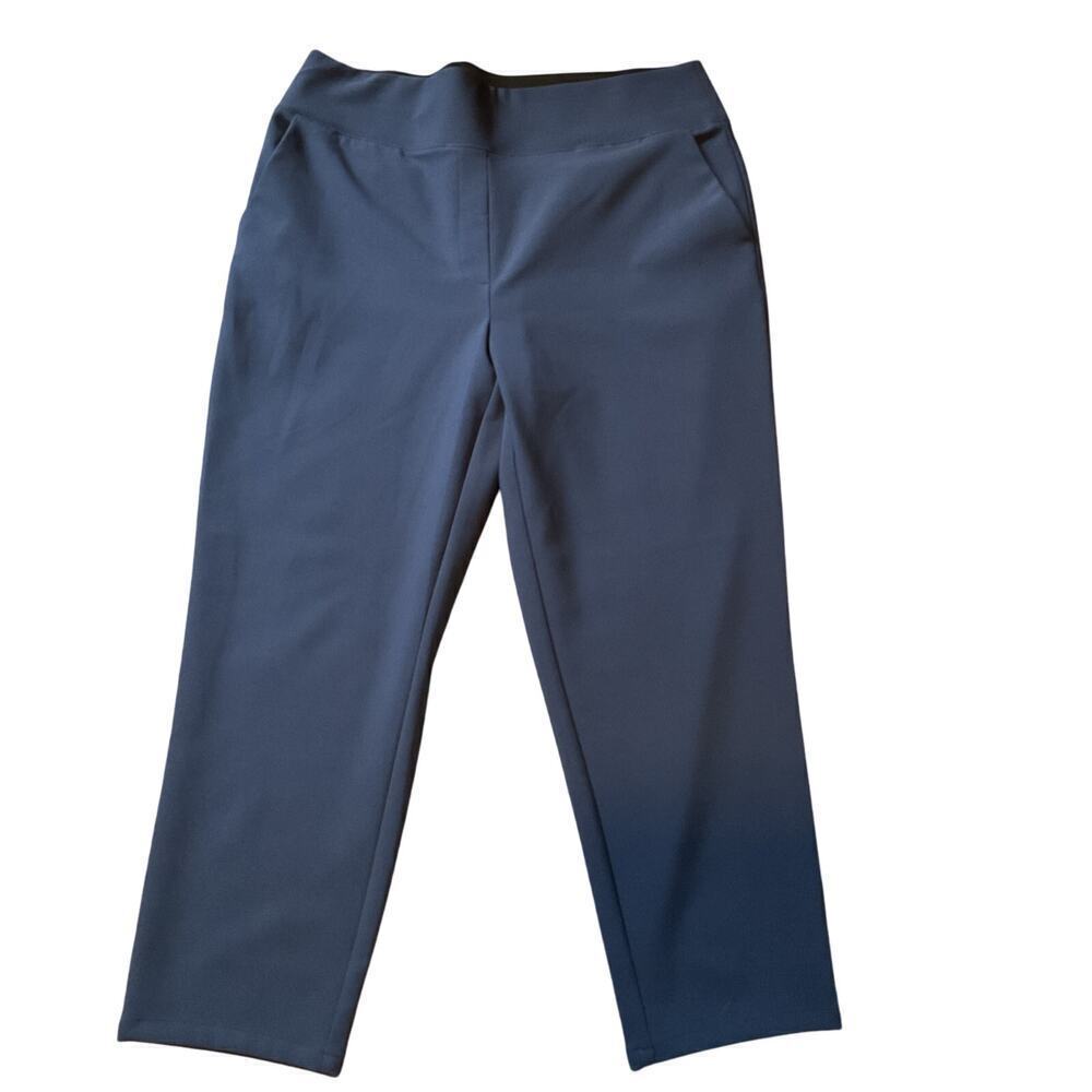 Nine West Straight Ankle Trouser. Navy Blue. Size Large.
